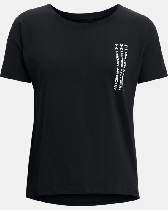 Women's UA Repeat Wordmark Graphic T-Shirt in Black image number 5